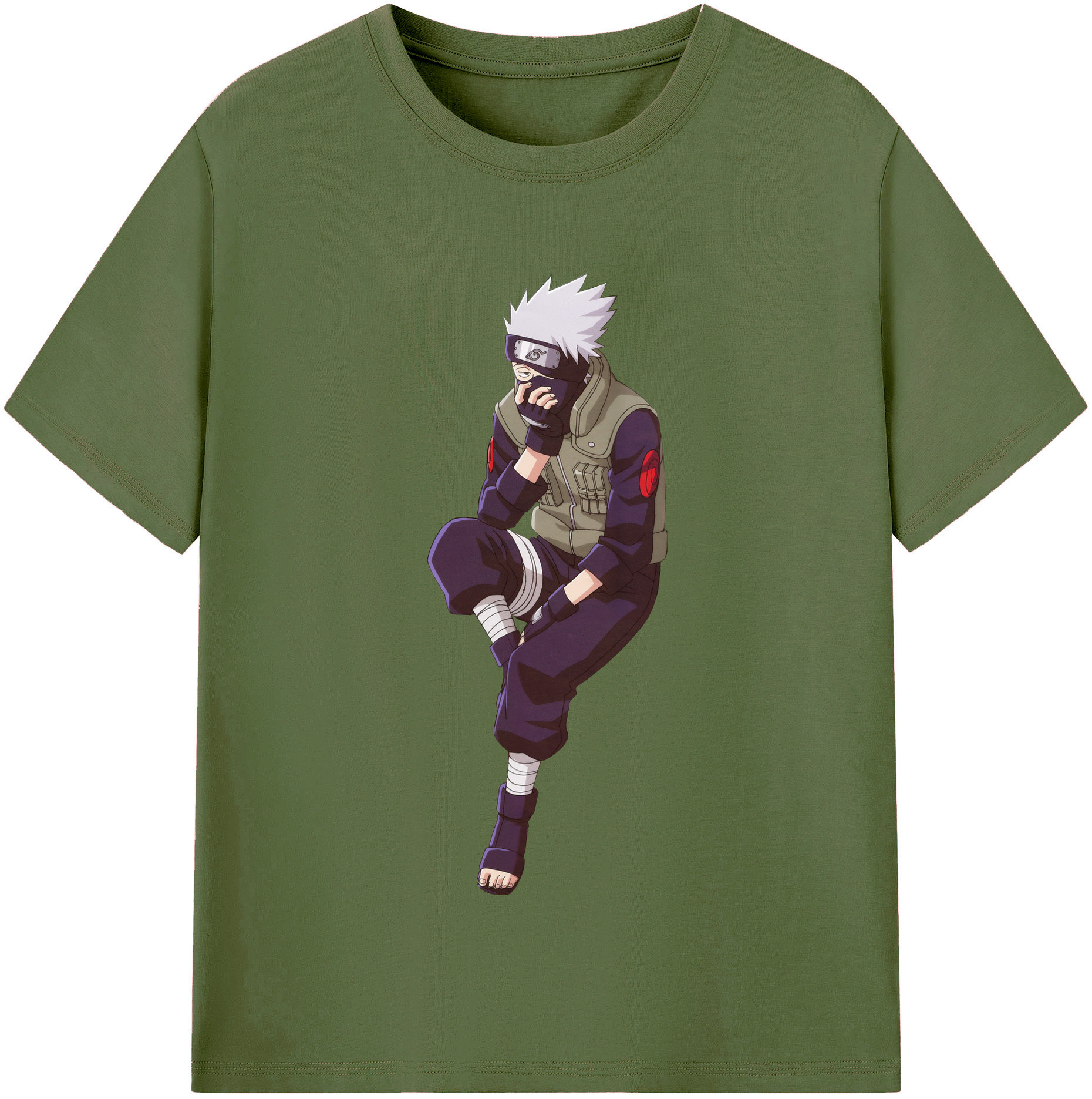 NARUTO -ナルト- はたけ カカシ Hatake Kakashi 綿100％半袖Tシャツ（フロントプリント）